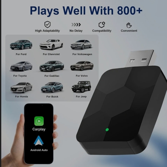 New 
Wireless Carplay Adapter, 2 in 1 Wireless Car Play - Picture 2 of 10
